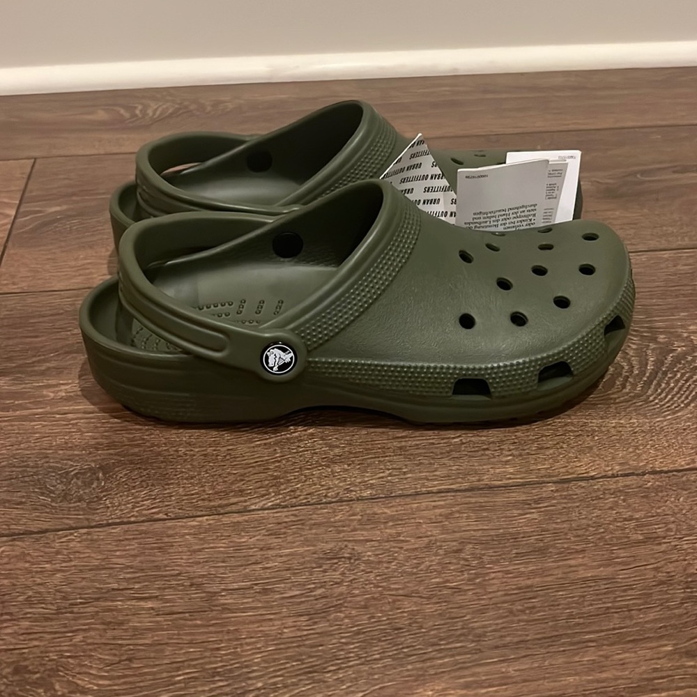NWT Olive Green Crocs